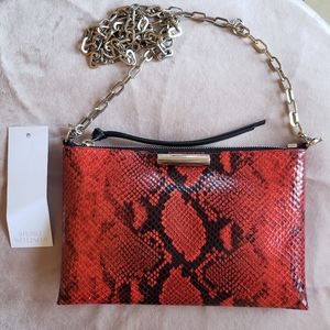 Stuart Weitzman Red Python Bag
